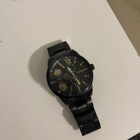 Vintage Fossil Watch for Him with Black Dial | 42mm Mens  Men’s Fossil Watch